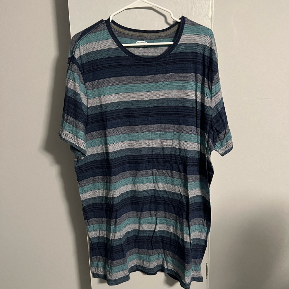 Blues/Grays Striped Tee